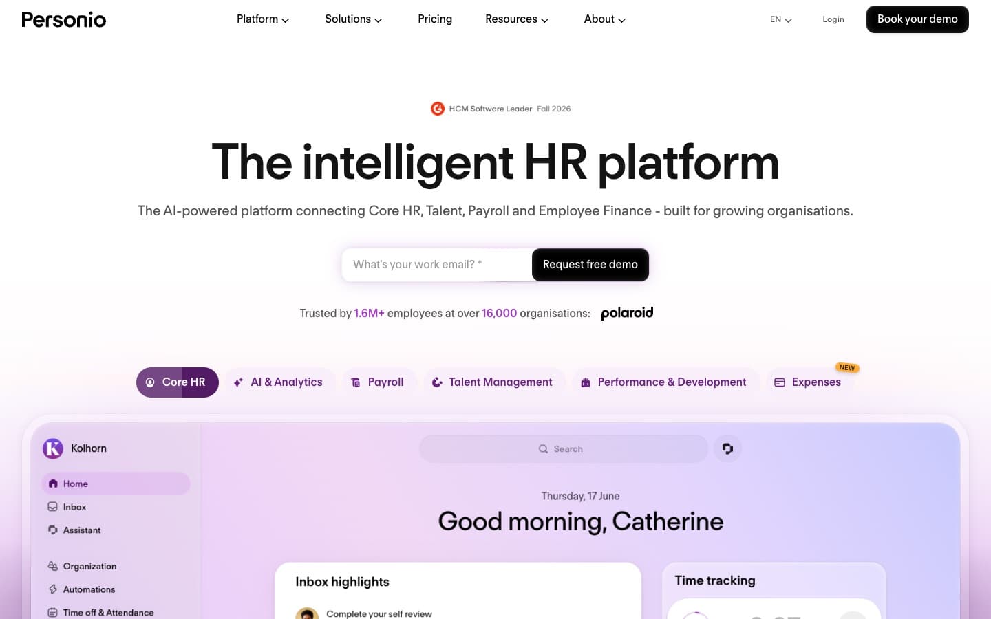 Personio homepage